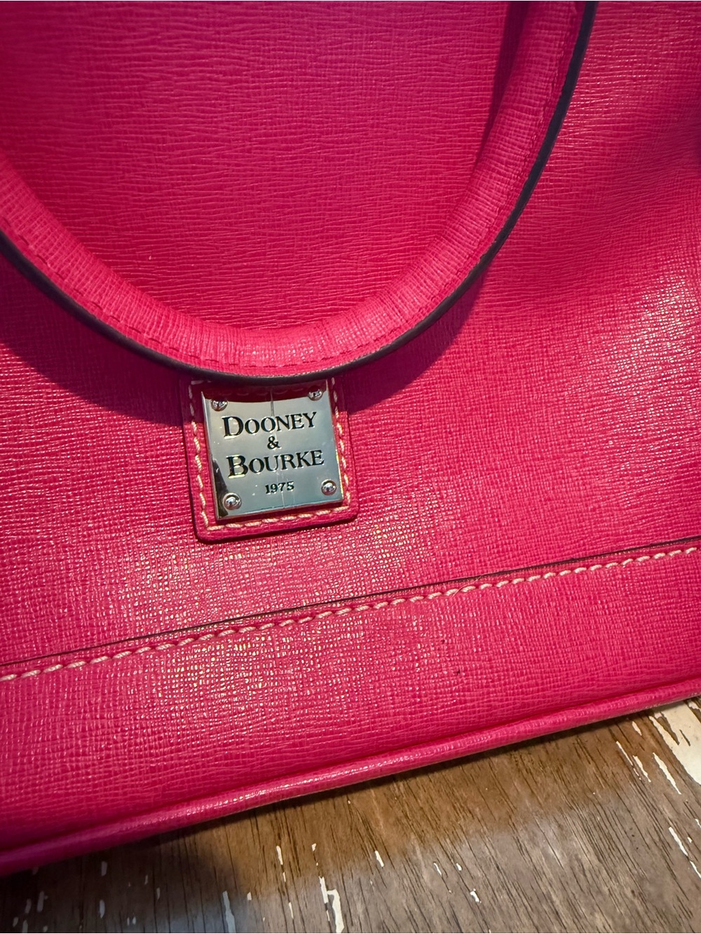 Dooney & Bourke Hot Pink Dome Satchel - Picture 3 of 10